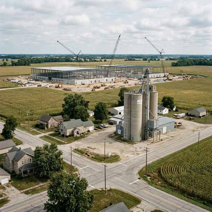 Indiana neighborhood near a data center